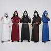 Túnica con Capucha de Cruz para Sacerdote Medieval, Múltiples Tallas, Unisex, Disfraz de Cosplay para Halloween, Dropshipping Transfronterizo