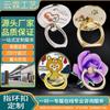 Suporte de Anel de Metal para Celular Suporte Portátil Preguiçoso Rotação de 360 Graus Adesivo Forte Material de Liga de Zinco para Mesa