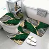 Alfombrilla de Baño de Franela para Piso Transfronteriza de Amazon Juego de Tres Piezas Alfombrilla Antideslizante para Inodoro de Mármol Alfombrilla Absorbente de Piso para Baño