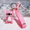 Llavero de Puntada de Alta Calidad Muñeca de Plástico Suave PVC Creativo Lilo y Stitch Colgante para Llave de Coche Regalo