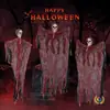 Decorações de Fantasma Penduradas para Halloween, Decorações de Caveira de Terror Manchas de Sangue, Tecidos de Gaze Coloridos de Sangue Adereços de Cena para Exibição na Varanda