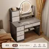 Tocador para Dormitorio, Modelo Nuevo Simple y Moderno 2026, Lujo Ligero con Sensación de Alta Gama, Tocador de Maquillaje para Dormitorio Principal, Escritorio y Gabinete de Almacenamiento Todo en Uno