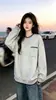 Sudadera retro de moda de calle con cuello redondo y manga larga 2026 nuevo top versátil y moderno para mujer de otoño