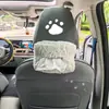 Caja de pañuelos para coche, caja de pañuelos de peluche de conejo, dispensador de pañuelos para colgar en el coche, accesorio de decoración interior simple, creativo y lindo