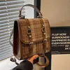 Mochila Feminina Mochila Design de Nicho Bolsa 2024 Nova Fashionável Multiuso Portátil Faculdade Xadrez Mochila Escolar