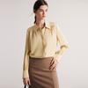 Camisa de Seda Pesada para Mujer, Nuevo Estilo Primavera/Verano 2026, Color Sólido Manga Larga Georgette Doble de Seda Elástica 19 Momme Top