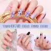 Zhengxiang Rede Vermelha Filme de Esmalte Colorido Gradiente Adesivos de Unha 3D Imitação de Diamante Florescendo Adesivos de Unha Livro Vermelho Pequeno Adesivos de Unha Quentes