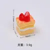 Bolo de Morango Delicioso Comida-Temática Criativo DIY Acessórios Cola de Creme Resina Peças Pequenas Materiais Atacado