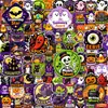 Compra directa transfronteriza de 100 pegatinas decorativas de dibujos animados creativas y divertidas con temática de Halloween