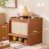 Aparador de Madera Maciza Gabinete de Almacenamiento de Escritorio Japonés Estante de Almacenamiento de Cocina Gabinete de Almacenamiento de Mesa Armario Gabinete Organizador de Juego de Té
