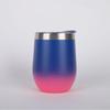 Selección estricta de termo de acero inoxidable 304 transfronterizo 12oz vacío de doble capa copa de vino tinto de doble elaboración taza con forma de cáscara de huevo en U en stock