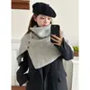 Chal de Mujer para Invierno 2026, Bufanda Atmosférica Estilo Coreano Otoño e Invierno Nuevo, Chal Perezoso de Moda, Calentador de Cuello de Jersey de Cuello Alto