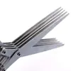 Tijeras de Acero Inoxidable, Tijeras Multifuncionales para Alimentos, Tijeras Domésticas de Cocina de Cinco Capas para Verduras y Cebolletas, Tijeras Potentes Multicapa para Triturar Papel