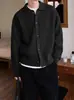 Cárdigan de punto con solapa y botones de estilo maduro de moda para otoño e invierno para hombre, ajuste casual holgado, chaqueta de punto relajada con hombros caídos