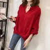 Nova moda outono estilo coreano solta plus size manga morcego camisa para mulheres, top de manga longa, blusa casual simples