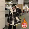 Casaco Feminino 2026 Novo Outono Inverno Petite Lã Quente Pelúcia Versátil Espessado Manga Longa Solto