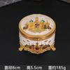 Caja de Almacenamiento de Joyas Redonda Pequeña de Castillo de Alta Gama Exquisita para el Hogar Metal Ligero de Lujo Caja de Joyas Almacenamiento de Aretes Anillos