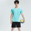 Traje de Uniforme de Voleibol para Hombres y Mujeres, Ropa Deportiva de Voleibol de Manga Corta, Uniforme Profesional Transpirable de Secado Rápido para Equipo de Partido de Voleibol con Estampado y Número