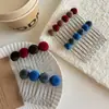 Pasador de Frijol Flockeado Estilo Coreano Peine Invertido en Forma de Corazón Versátil Pinza para el Cabello Pasador de Flequillo de Gama Alta Herramienta de Peinado