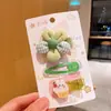 Nuevos Pasadores para el Cabello de Niña Estilo Coreano, Flores de Tela a Cuadros que No Dañan el Cabello, Pasadores para Pequeñas Princesas, Accesorios para el Cabello