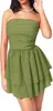 2025 Amazon Transfronterizo Nuevo Top Tubo Multicolor Sexy Diseño de Moda Doble Capa Dobladillo Falda Tubo para Mujer