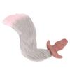 Dildo de Pene Masculino Simulado Palo de Masaje Vibratorio de 10 Frecuencias Masturbación Privada Palo de Orgasmo Cola de Personaje para Actuación Tapón Anal