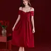 Pijama Vermelho Ano Novo Zodíaco Grande Conjunto Vermelho para Casal Roupão de Seda Gelada Resistente ao Desbotamento Roupa de Casa com Sutiã Embutido Vestido de Alças