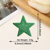 Parche Bordado de Estrella de Cinco Puntas con Purpurina de Nuevo Estilo, Accesorios de Ropa y Equipaje de Venta Caliente Transfronteriza, Parche Decorativo Termoadhesivo