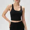 Camiseta de yoga de alta calidad de Nylon 66 para mujer, sujetador deportivo de espalda cruzada, top de yoga para fitness, sujetador a prueba de impactos
