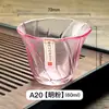 Taza de Té de Vidrio Dibujado Oro Lujo Ligero 50ml Taza de Té Especial para Mujeres Taza de Maestro Set de Té Kung Fu para el Hogar Taza Estilo Japonés