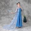 Vestido de la Princesa Elsa de Frozen 2 Vestido de Elsa para Niñas Vestido de Lentejuelas con Cola de Manga Larga para Niños Vestido para Niños