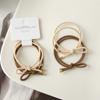 2 PCs Girl Heart Bow Hair Rope Set Estilo Japonês Simples All-match High Stretch Hair Pony Tail Acessórios para o cabelo