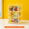 Caja de Almacenamiento de Comida y Juguetes, Exhibidor Compartimentado de Escena Temática de Modelo de Juguete en Miniatura, Caja Transparente a Prueba de Polvo de Cajones Múltiples