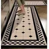 Tapetes de Piso para Cozinha Doméstica, Tapetes de Entrada para Banheiro, Tapetes Listrados Absorventes de Óleo e Água para Entrada de Banheiro, Cobertores de Cabeceira para Quarto
