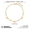 Al por mayor transfronterizo europeo y americano Joyería de acero inoxidable para mujer de lujo ligero de alta gama que no se decolora Collar de acero de titanio dorado para mujer
