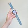 Correa de mezclilla teñida anudada creativa adecuada para Apple Iwatch11 Generación 10/987Ultrase