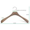 Percha de madera maciza de alcanfor tienda de ropa percha de ropa hombro ancho traje antideslizante perchero de ropa para hombre madera al por mayor