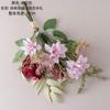 Sakashi Rosa Xiaoli Flor Manuscrita Flor Artificial Decoração Casa Flor Segurando Buquê Decoração de Parede Parede Pendurada CF01262