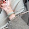 Pulsera de Jade Tianshan Jinsiyu de Xinjiang Pulsera de Jade Kunlun Blanco Ceroso Jinsiyu Jade del Gobi Jade Jade Jade Pulsera de Jade