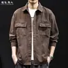 Nova camisa masculina casual de manga longa Outono 2026, estilo primavera e outono, camisa masculina plus size, jaqueta de trabalho, roupas de marca da moda