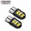 Lámpara de matrícula impermeable de silicona para coche, luz indicadora de ancho LED T10 2835 6SMD, luz de compartimento para coche, luz cristalina w5w 194