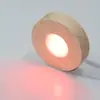 Nueva Base Luminosa Redonda de Madera Maciza Bloqueadora de Luz Antirreflejos LED de Cristal Base Luminosa para Taza de Vidrio de Aromaterapia