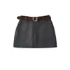 A1012-25 Novo Estilo de Inverno Francês Sexy Estilo Pura Luxúria Cinto de Lã Sexy Cobrindo o Quadril Grupo Saia Curta Saia