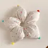 Elástico de Cabelo Esponja Estrela de Bolinhas para Mulheres, Corda para Coque ou Rabo de Cavalo Baixo, Acessório de Cabelo com Elástico com Acabamento de Alta Qualidade