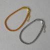 Pulsera de Oro Blanco y Cuerda Negra de Wang Chang para la Nochevieja Simple Versátil Sensación de Alta Calidad Pulsera de Cuerda Trenzada Fina
