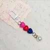 Llavero de Corazón de Celebridad de Internet Transfronterizo Colgante para Mochila de Pareja Estudiante Llavero de Niña Accesorios DIY Regalo Venta al por Mayor