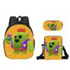 Nuevo Conjunto de Mochila Cubo Salvaje Combinación Dibujos Animados Poliéster Capa Única Estuche para Bolígrafos Bolso de Hombro Mochila Fabricante Venta al por Mayor Caliente