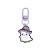 Llavero de Goma Suave de Fantasma de Halloween Dibujado Hebilla de Puerta en Forma de 8 en Forma de U Llavero Pinza de Langosta Figura de Muñeco Hebilla Colgante Adorno
