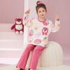 Pijama para Niñas Primavera y Otoño Algodón Puro Traje de Manga Larga Princesa Merleti Bebé Niña Pequeña Ropa Delgada para Casa