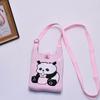 2024 Bolsa de Mão Mini de Tricô Guofeng Panda Bolsa de Celular Fashion Guofeng Bolsa de Ombro Bolsa Casual Versátil